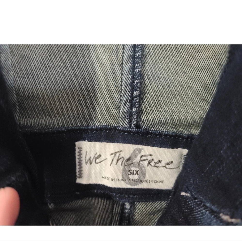 Free People x We the Free CRVY Blue Denim High Society Playsuit Romper US 6 - Picture 8 of 11